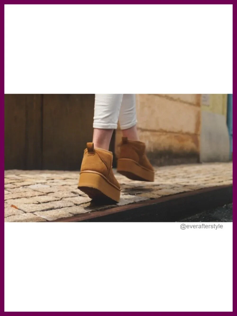 Suede Platform Ankle Boots Faux Fur Lining Slip-On Winter Snow Booties